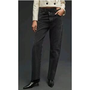 Agolde Jeans Womens 28 Black Criss Cross High Rise Relaxed Leg Denim 90s Retro